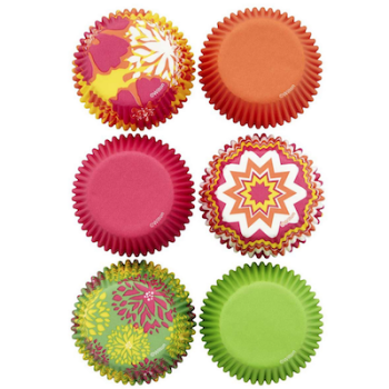 Cupcakes Backförmchen Neon Florals - 150 Stück - Wilton